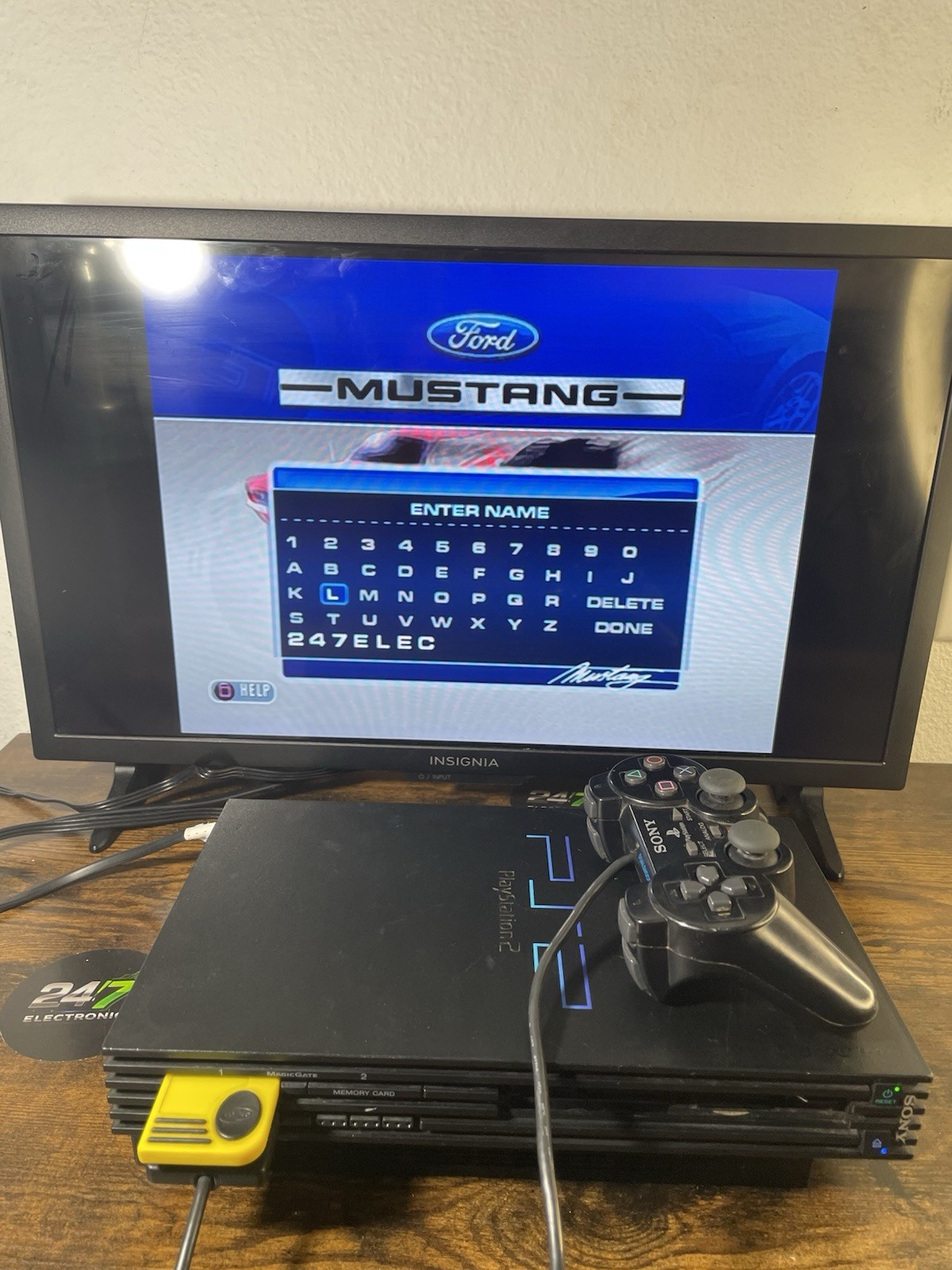 Sony PlayStation 2 PS2 Console SCPH-30001 R Black w Controller AV/Power TESTED