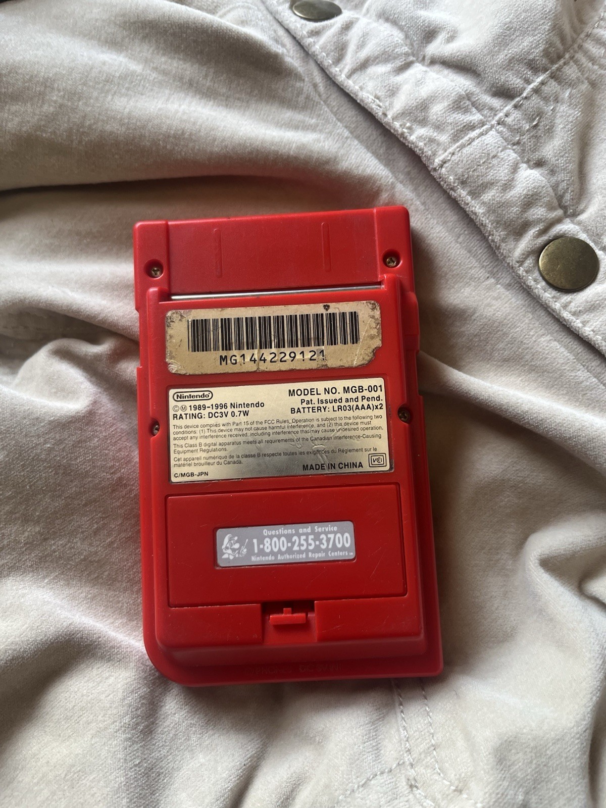 Nintendo Game Boy Pocket – Red Untested