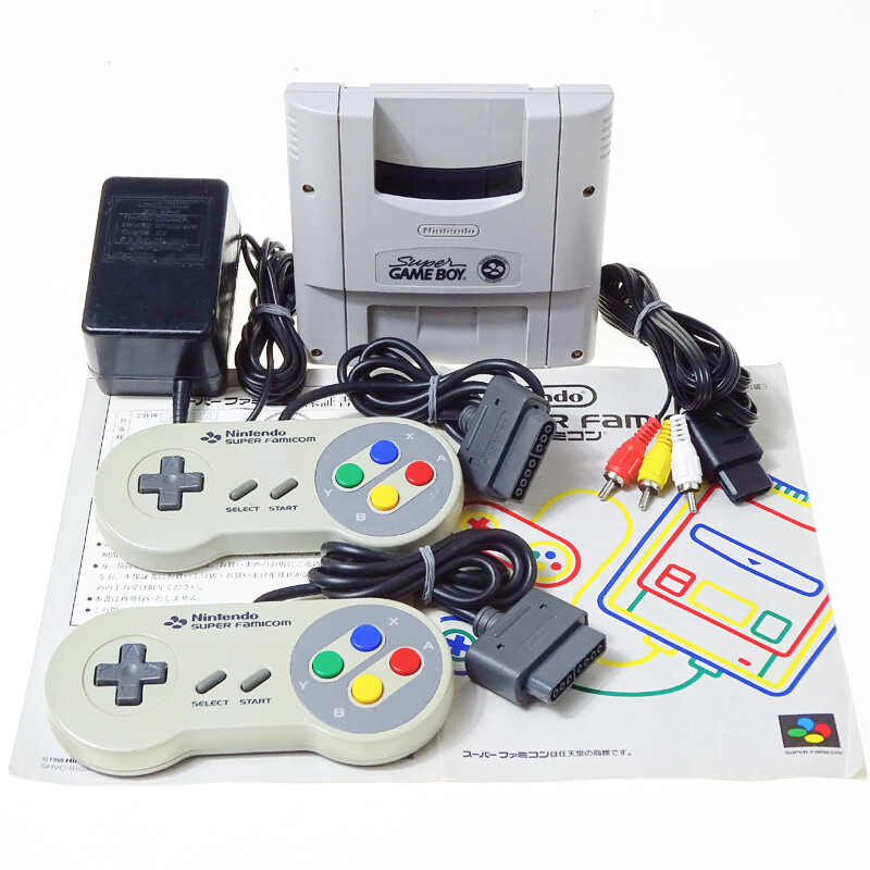 Nintendo Super Famicom Console System + 4Carts Bag Case Japan Import SFC NTSC-J