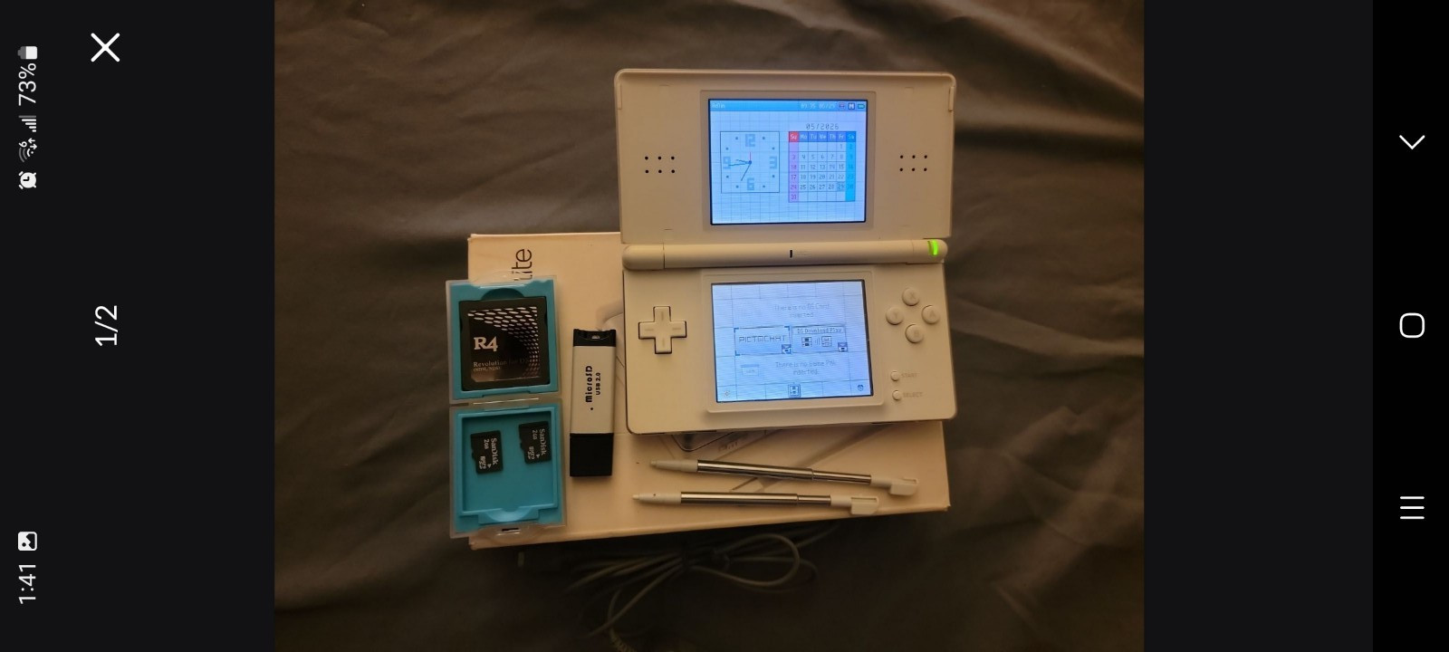 Nintendo DS Lite Polar White with R4 Cartridge