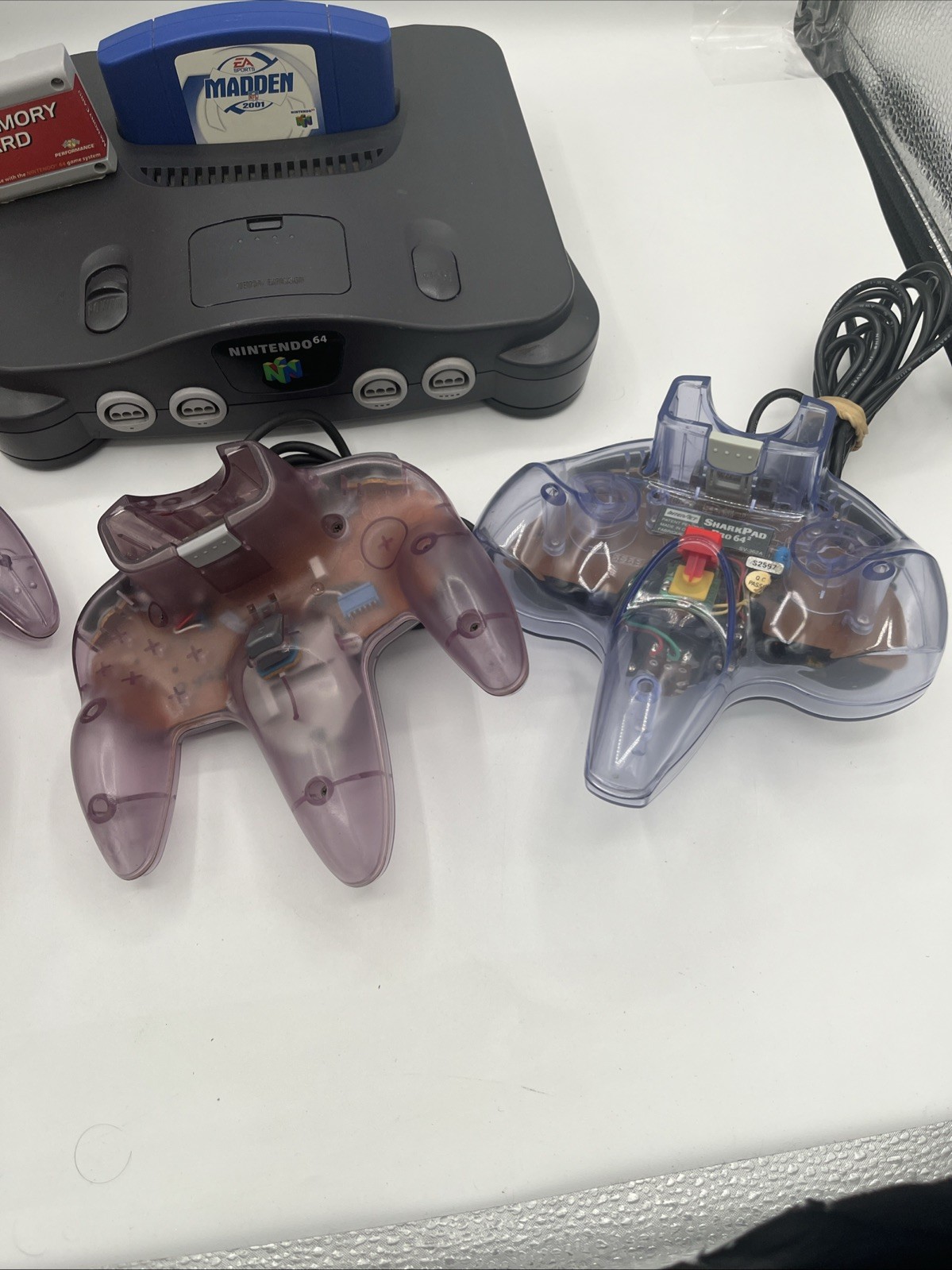 Nintendo 64 Console Atomic Purple Controller Bundle w/ Game & 4 🎮 *Tested*