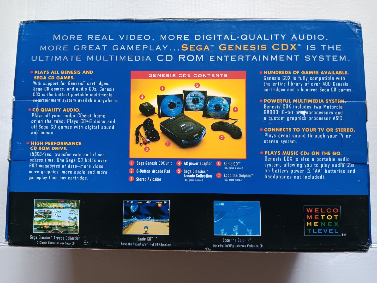Sega genesis CDX lot, CDX console, 32X, games.