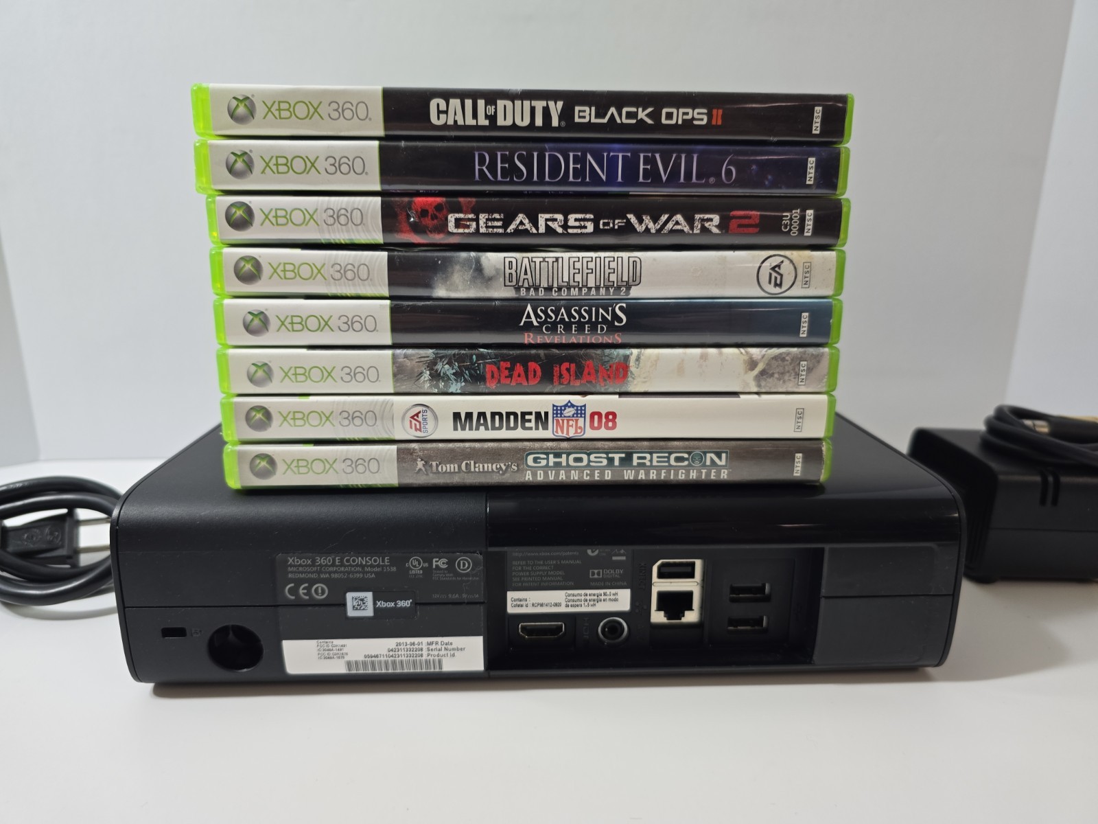 Xbox 360E 250GB Console Mega Bundle & 8 GAMES! CLEAN/TESTED! SHIPS FREE TODAY 🔥