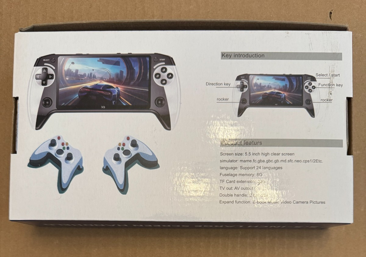 BLACK HAWK X9 Handheld Game Console 5.5″ IPS Screen 20000+ Games – NEW IN BOX