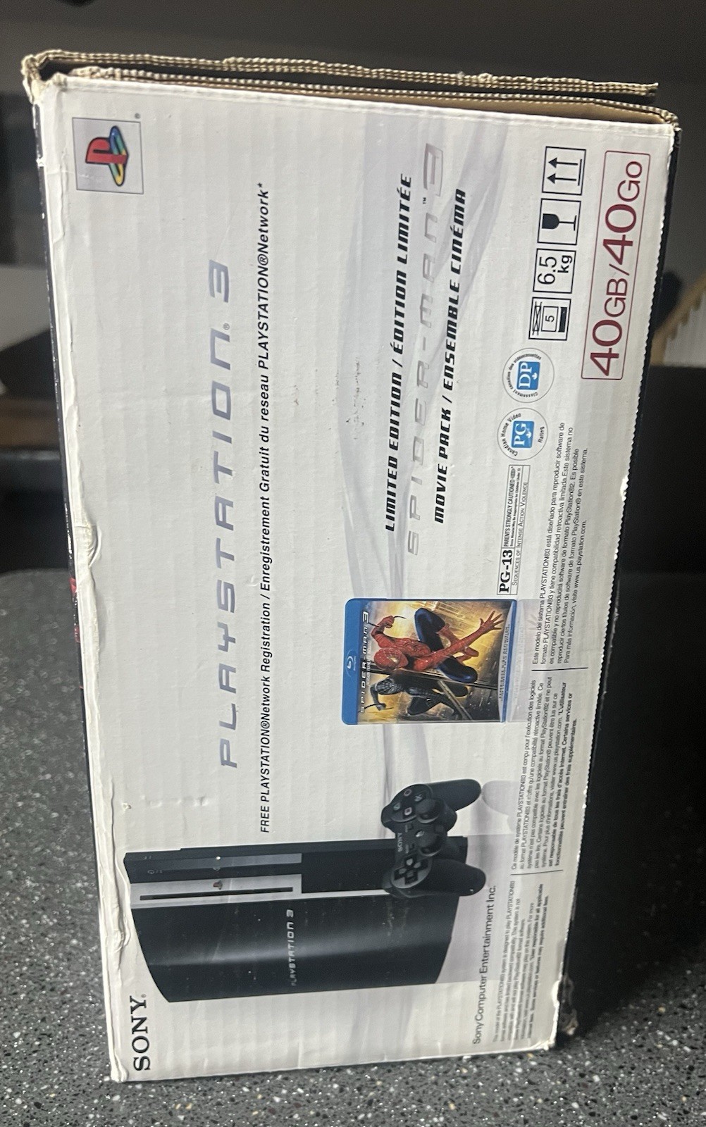 Empty Console Box for Sony Playstation 3 40GB Spider-Man 3 Bundle