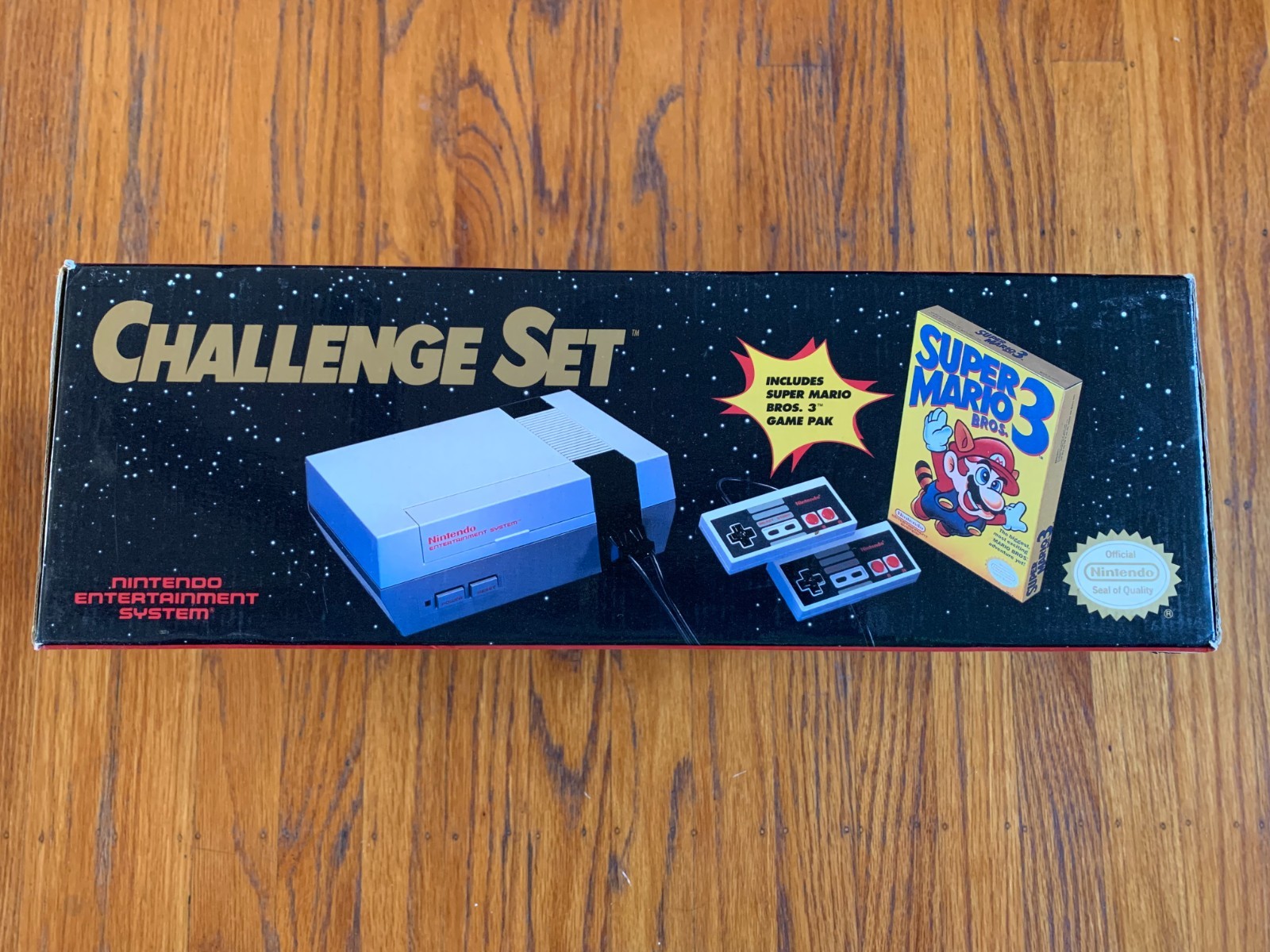 Nintendo NES Challenge Set console system 100% complete in box with protector