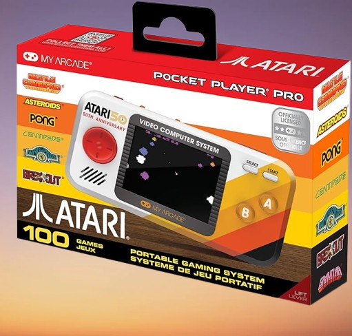 My Arcade Atari Pocket Player Pro Handheld – 100 Games, 2.75″ Screen