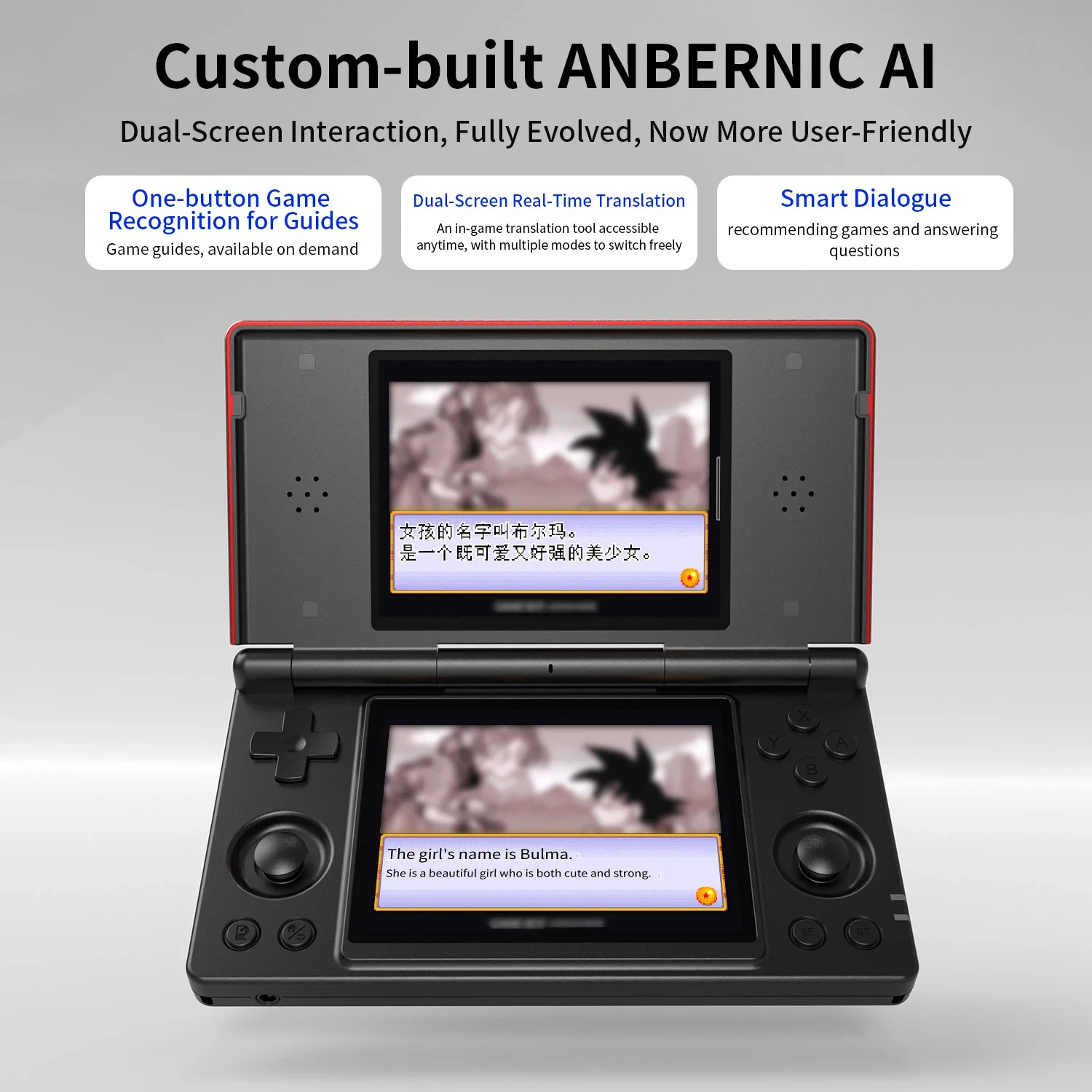 RG DS Foldable Handheld Game Console RK3568 Anbernic RG DS Android 14 System Two