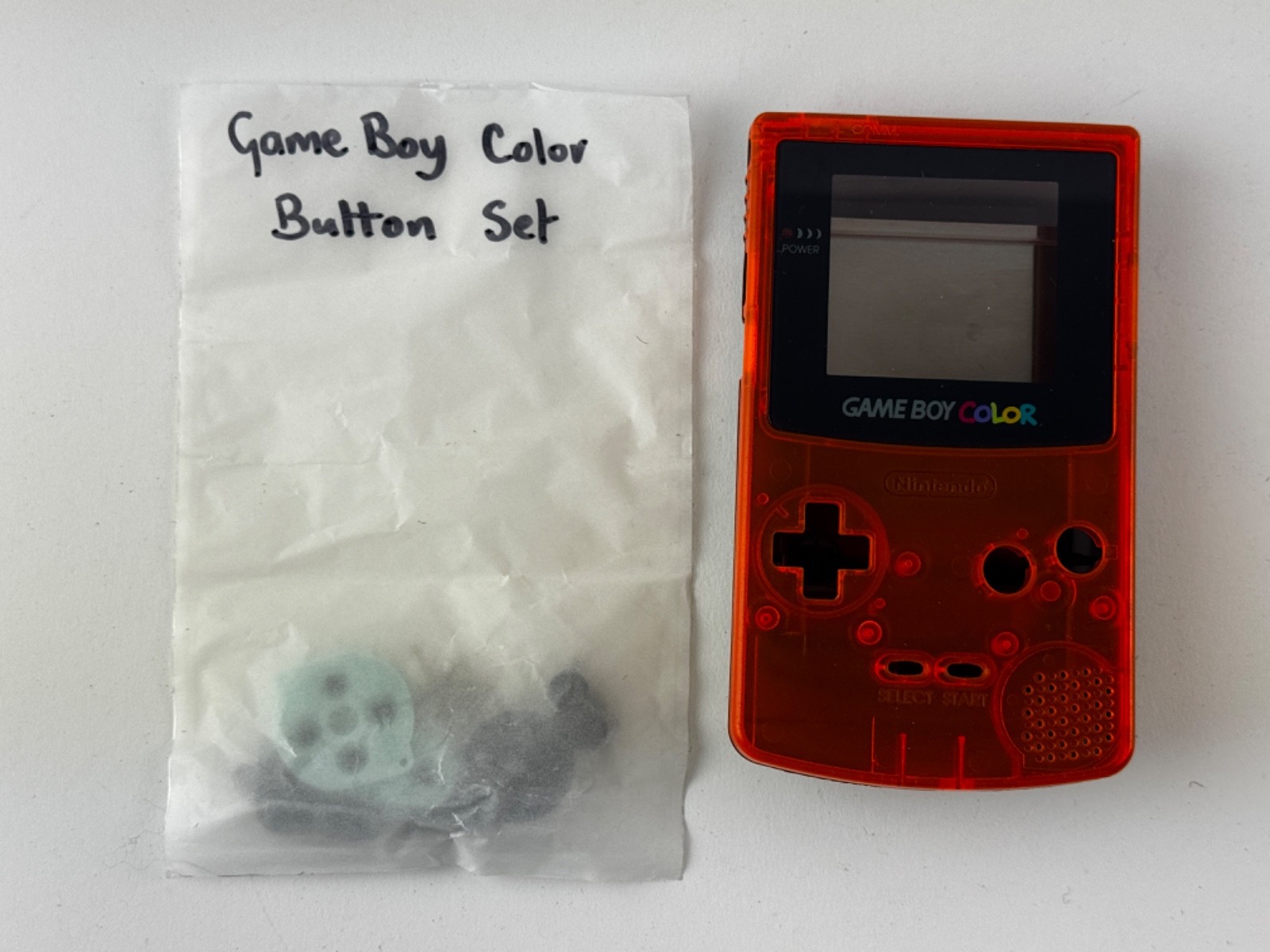 Nintendo Gameboy Color Daiei Hawks Edition Orange/Black Console Shell Only OEM