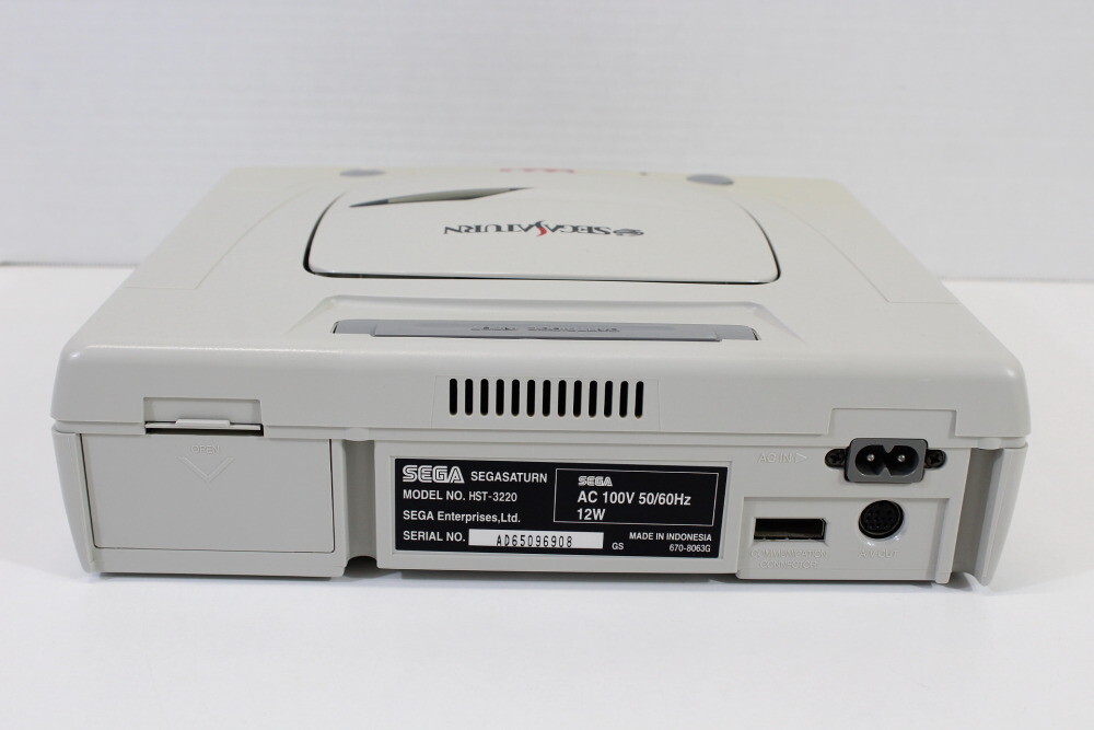 SEGA Saturn White Console Controller AC AV Boxed HST-3220 SS Matching Serial # 2