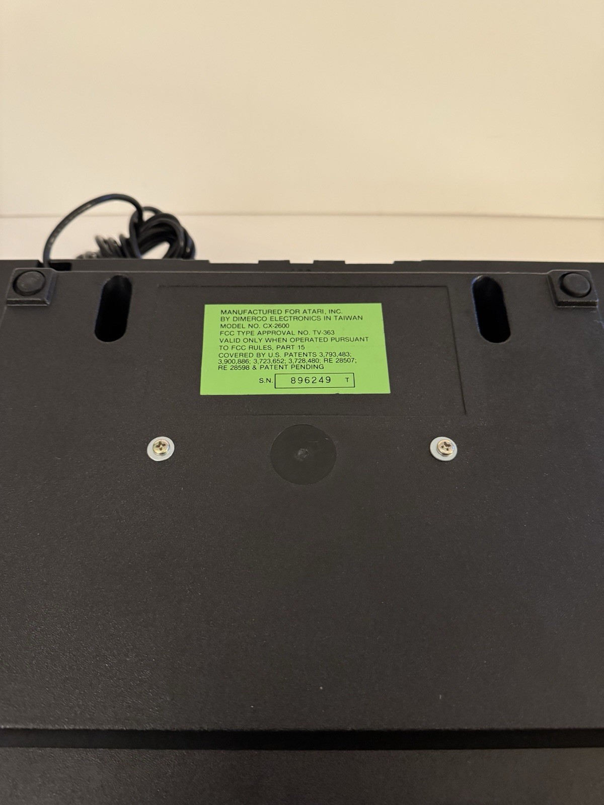 Vintage Atari 2600 Console CX-2600A System – Controllers & Plug – Untested AS-IS