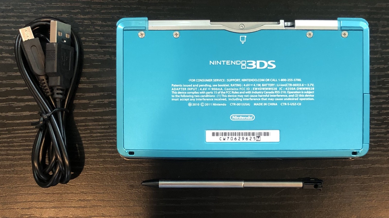 Nintendo 3DS Aqua Blue CTR-001 Handheld Console Fully Tested