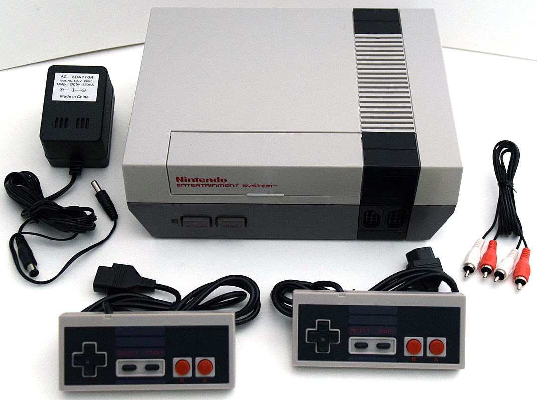 2 CONTROLLER Nintendo Entertainment System NES-001 Video Game Console Bundle Set