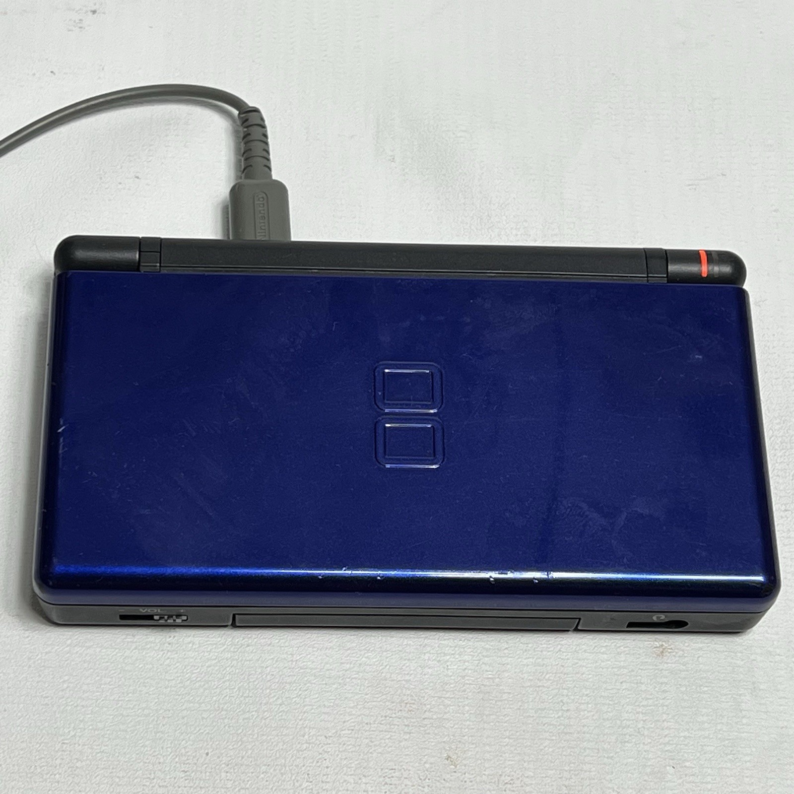 Nintendo DS Lite Blue USG-001 2006 OG Charger, Pen Included Small Crack On Hinge