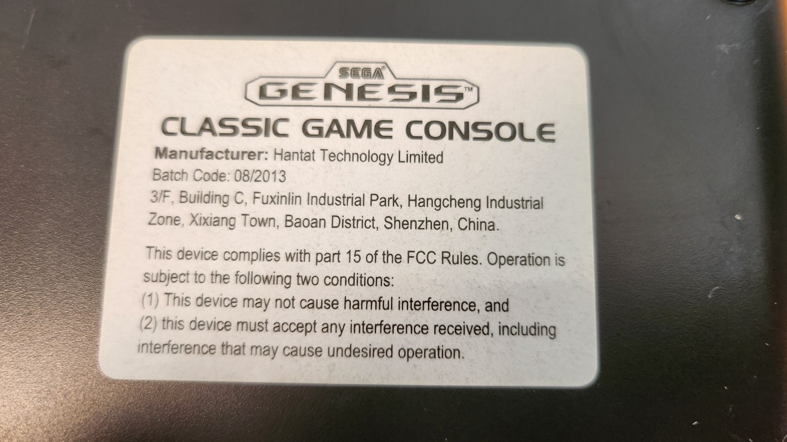 AtGames Sega Genesis Classic Mini Game Console w/Built-In Games 2013 Model READ