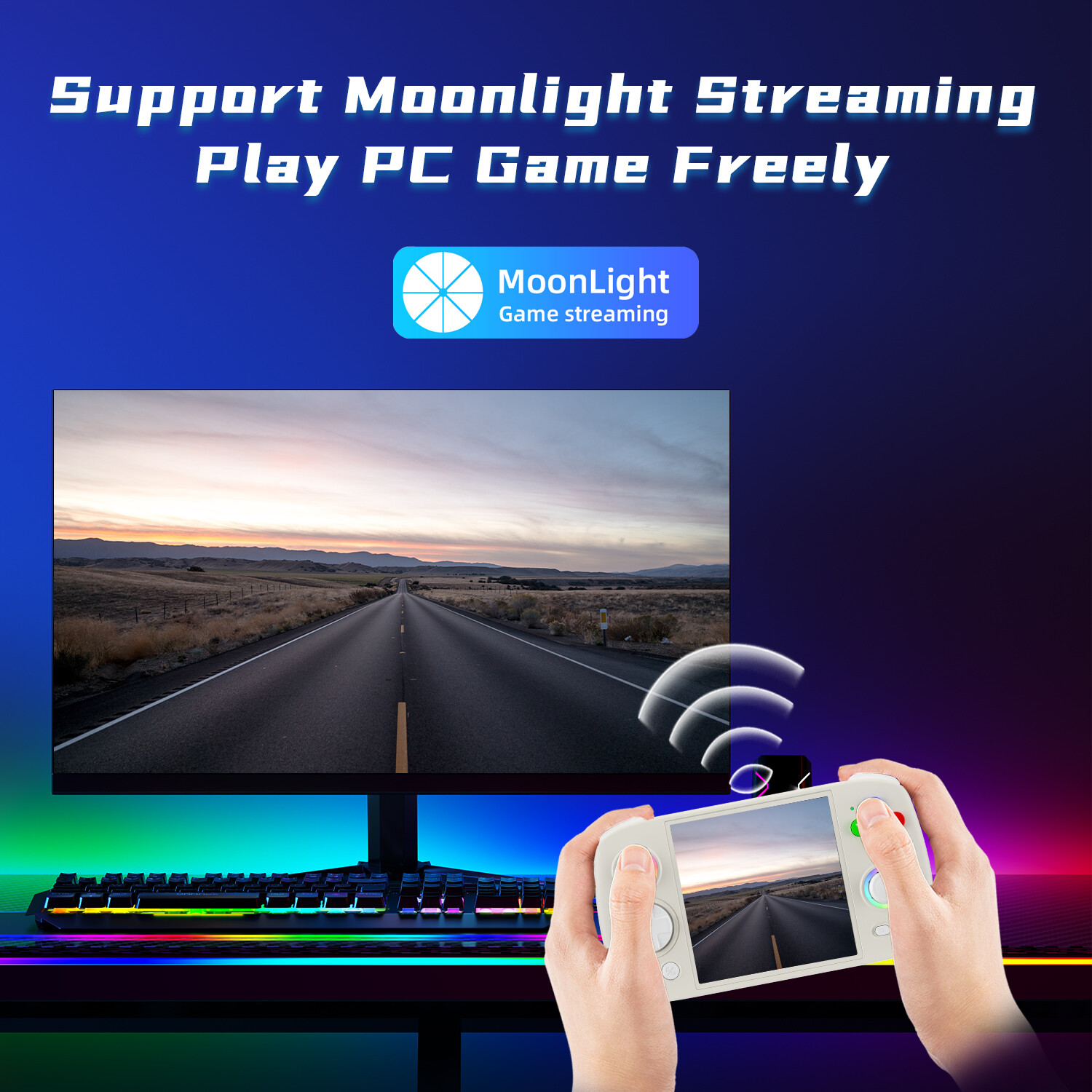 RG Cube Video Handheld Game Console Android13 T820 RGB Joystick 5200mAh