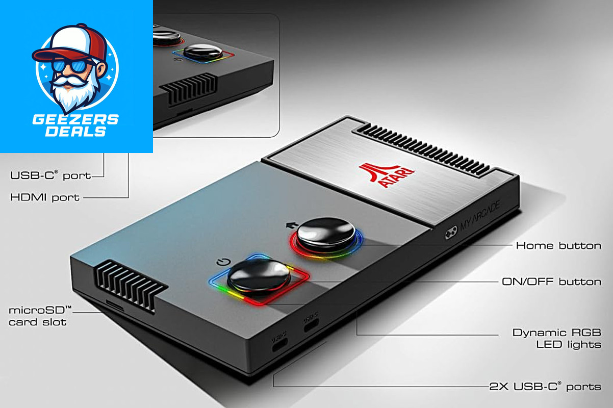 Atari Game Station Pro: Retro Video Game Console with 200+ Games, Wireless Joyst