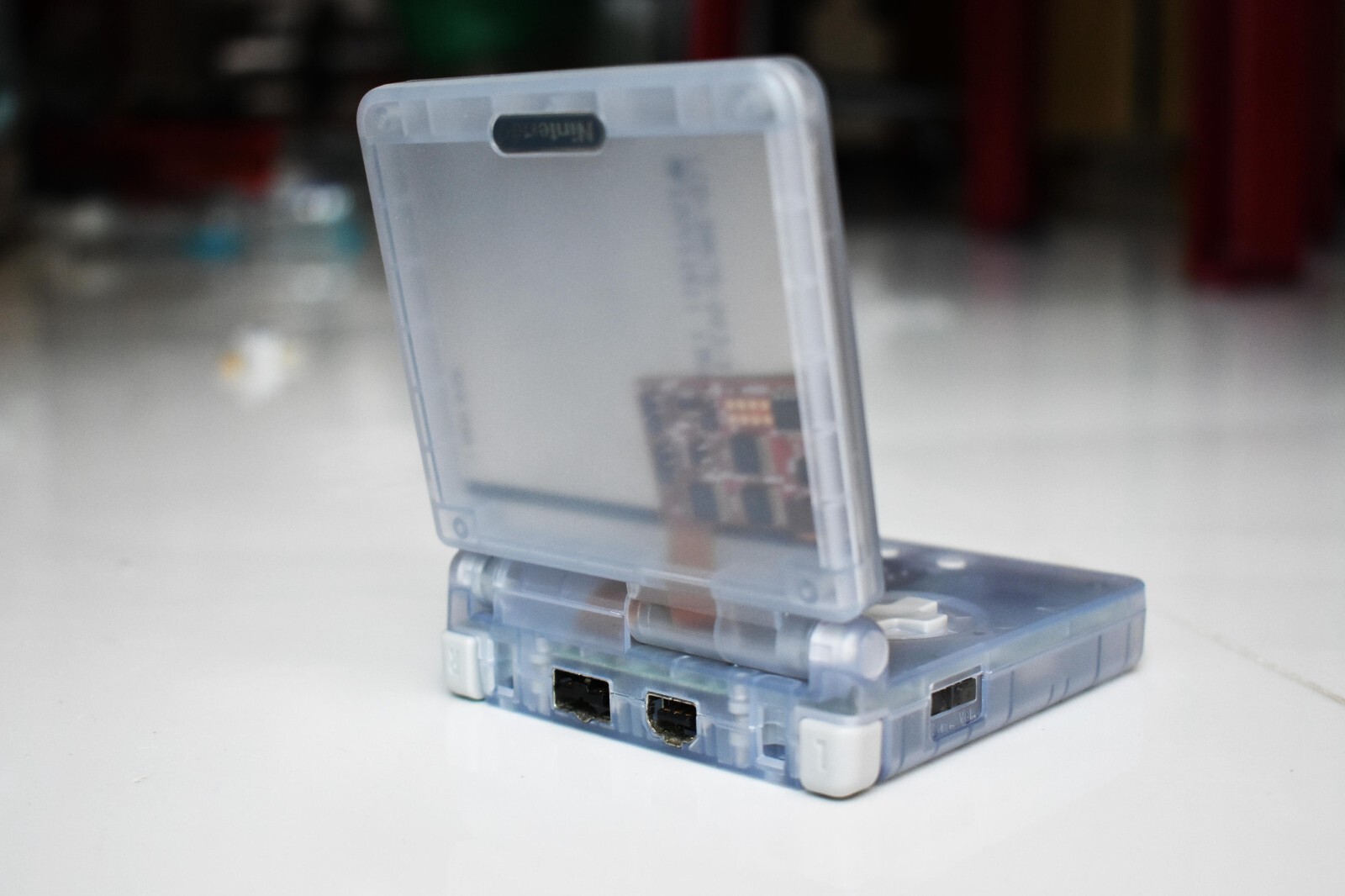 Backlit IPS LCD GBAsp Mod Nintendo Gameboy Advance SP Glacier