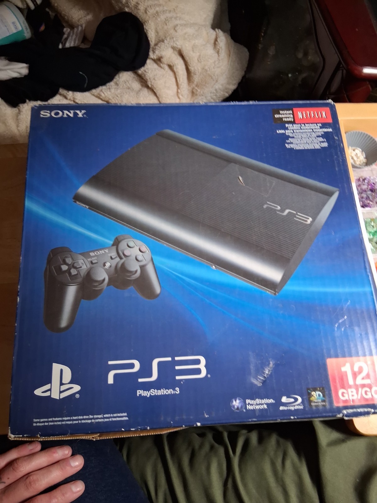 Playstation 3 Super Silm 250GB Console Bundle Controller Cables And Games