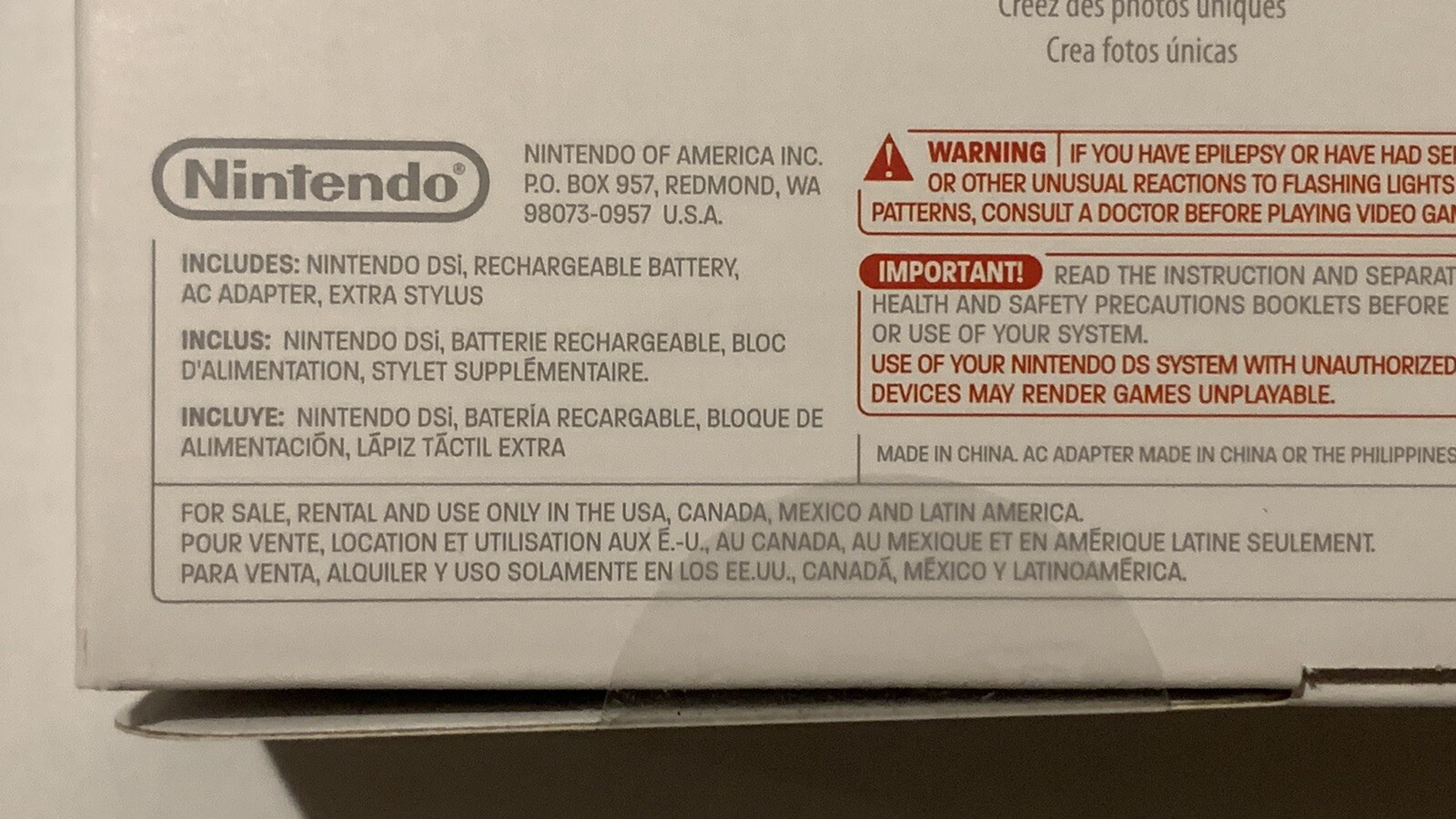 NINTENDO DSi Black Console NTSC U/C New Sealed – Old Stock – TWL S KA USZ