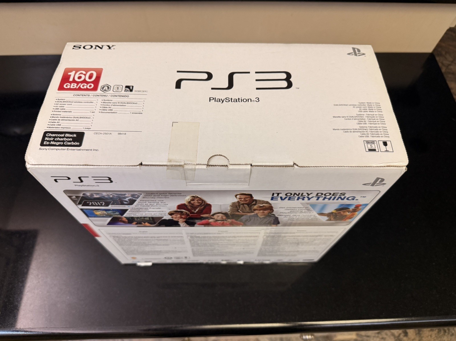 BRAND NEW/SEALED Sony PlayStation 3 Slim 160GB Charcoal Black Console