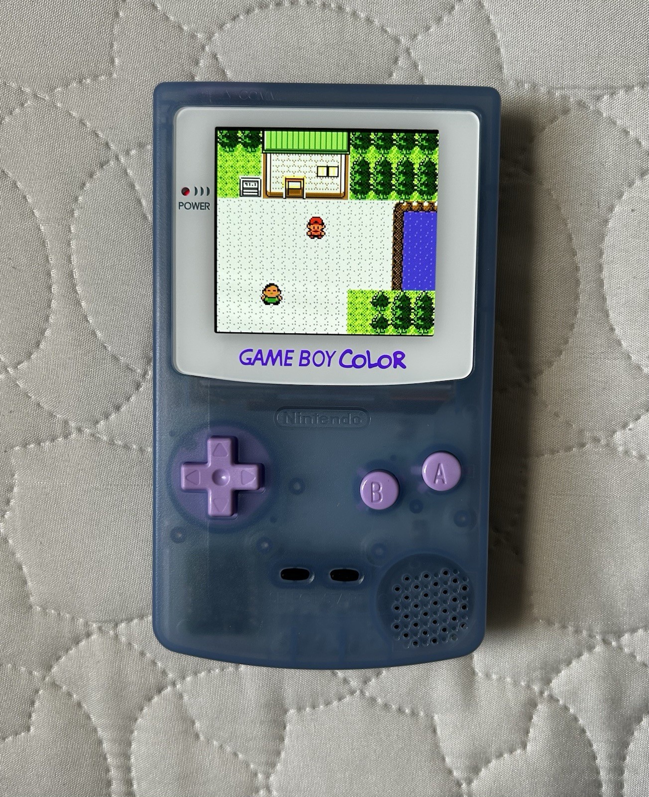 glow in dark clear blue OLED laminated touch Screen GBC Game Boy color console