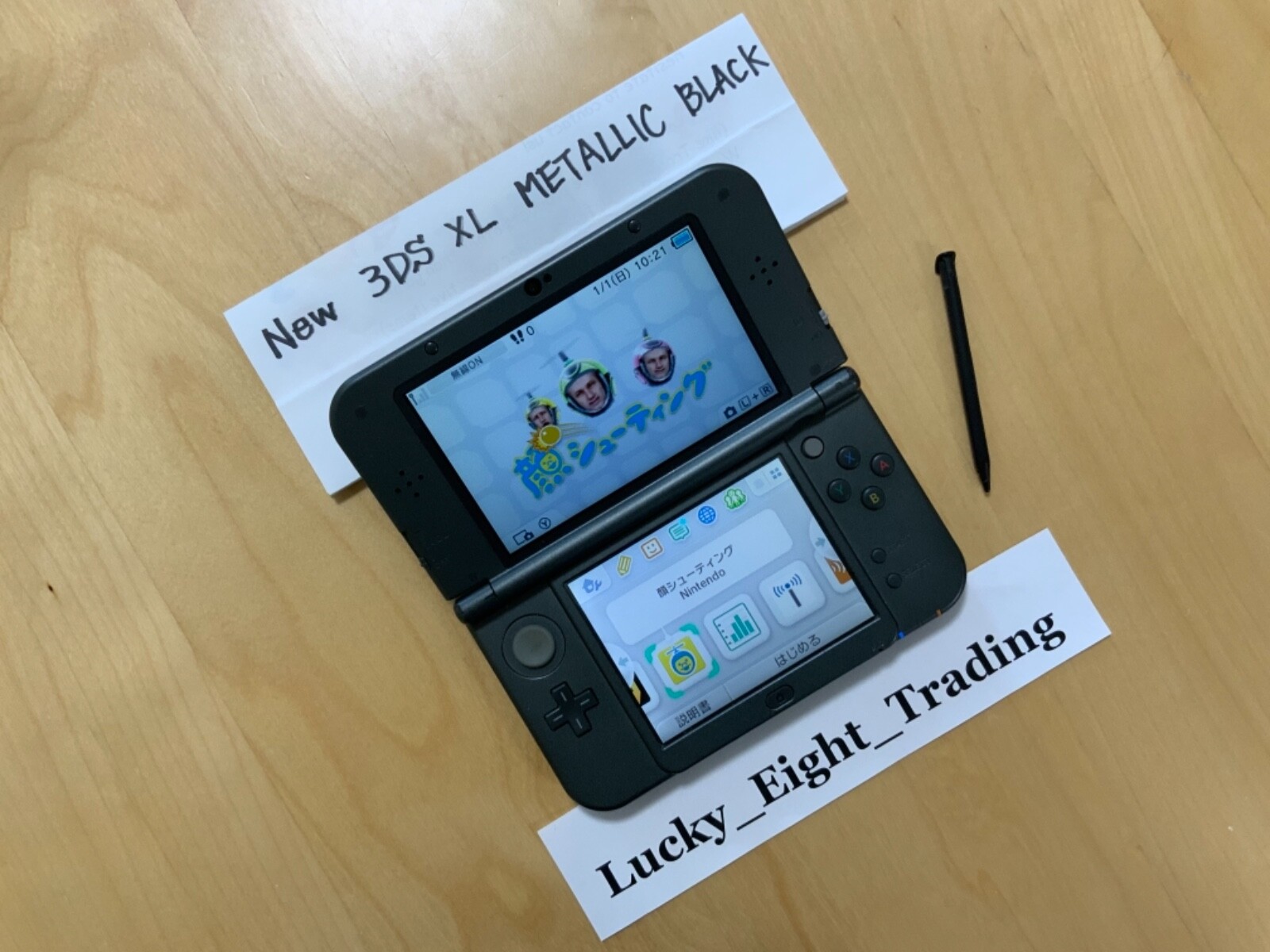 New Nintendo 3DS XL LL Metallic Black Console Stylus Japanese ver [H]