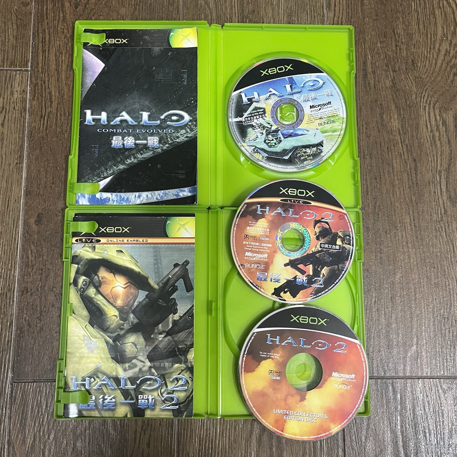 Original Xbox Halo 2 Crystal Ice Blue Console Black Jewel Asia ( Unmodified )