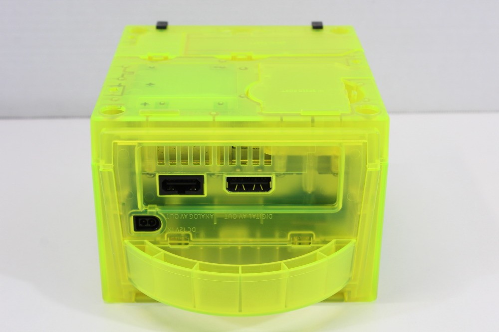 Nintendo Gamecube Console Clear Transparent Yellow & AC HDMI NTSC-U/C DOL-001 GC