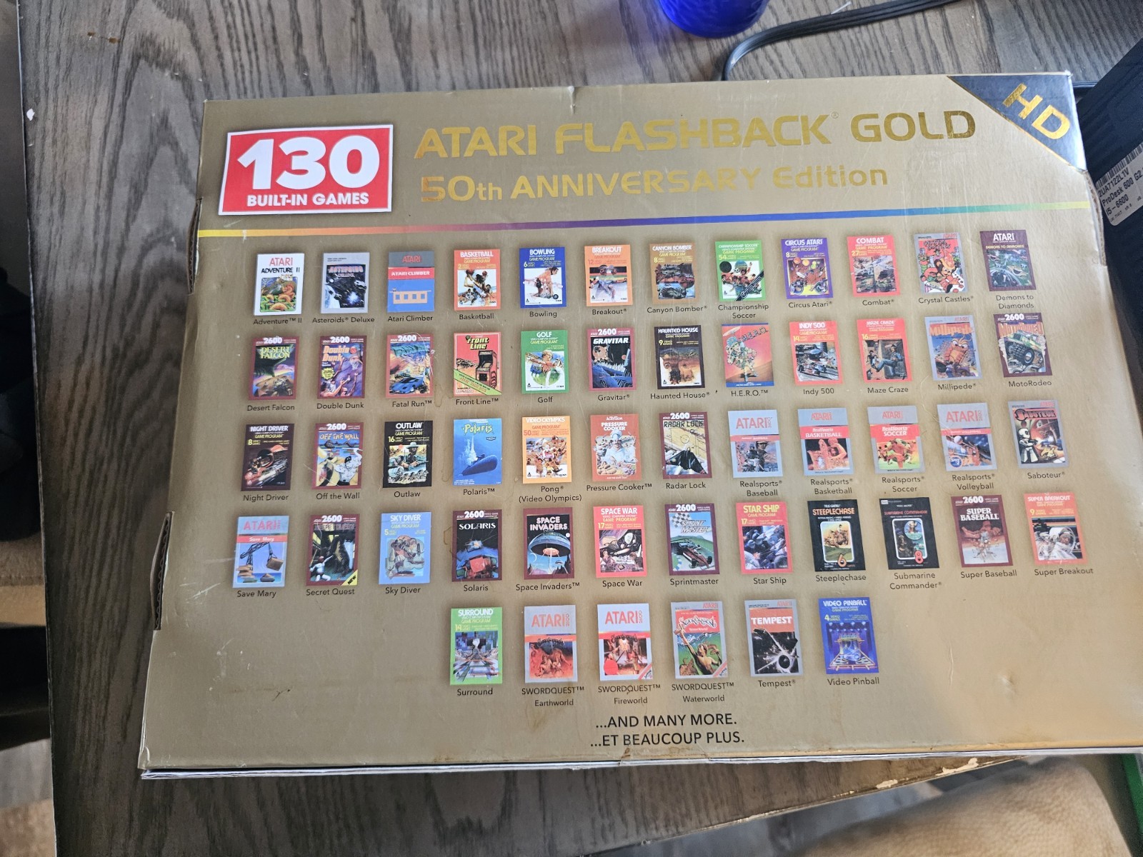 New Atari Flashback Gold Console 50th Anniversary Edition 130 built-in Games