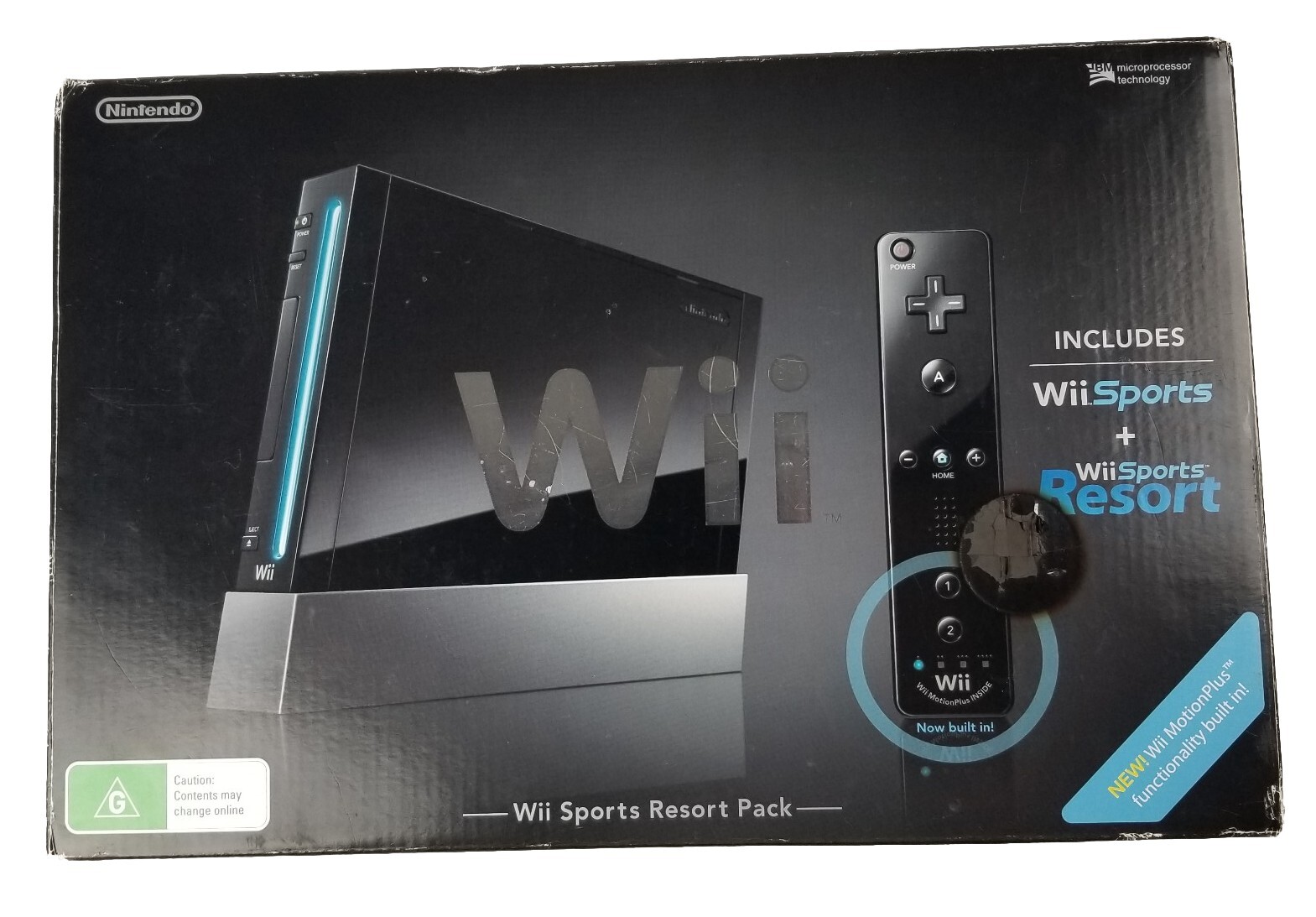 Nintendo Wii Sports Resort Pack Black Game System PAL Complete With Wii Motion +