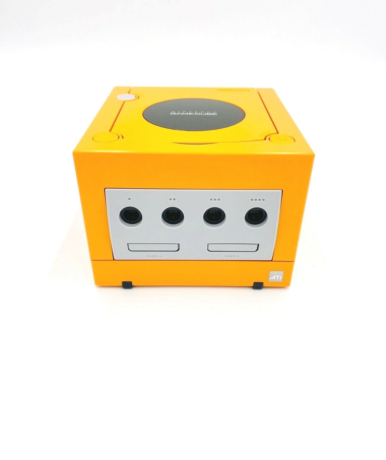 Nintendo GameCube Console Spice Orange US Region +Controller/s+ Wires Bundle