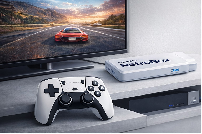 Sorotech RetroBox M15 4K Gaming Console Plug & Play, HDMI, Wireless Controllers