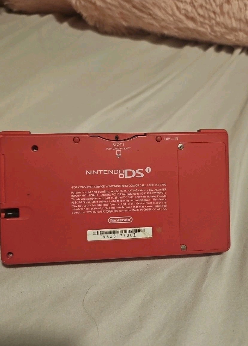 Nintendo DSI Pink Handheld Game Console No Pen No AC Adapter