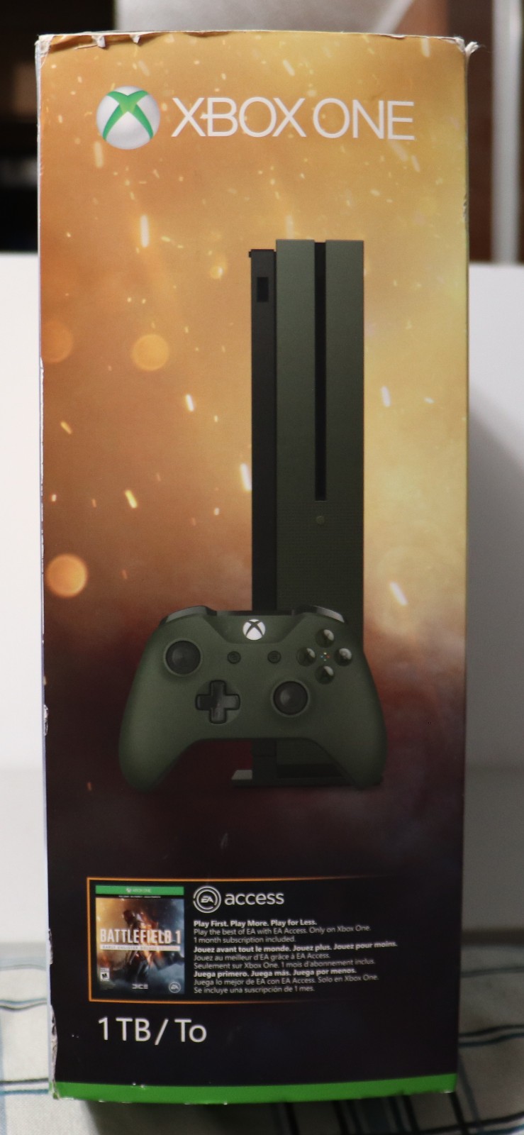 Microsoft Xbox One S Battlefield 1 Military Green Limited Console Bundle 1TB