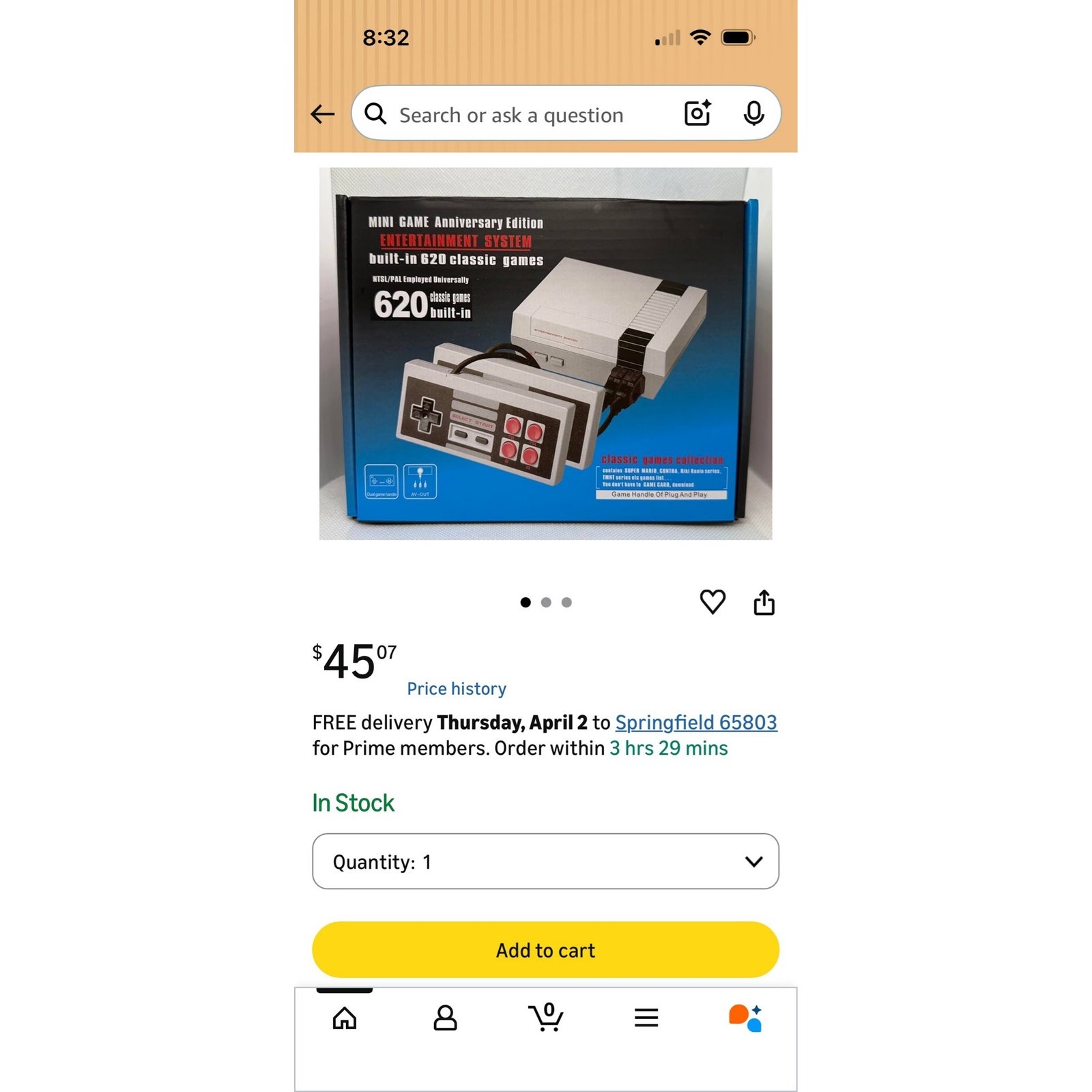 620 Retro Game Console