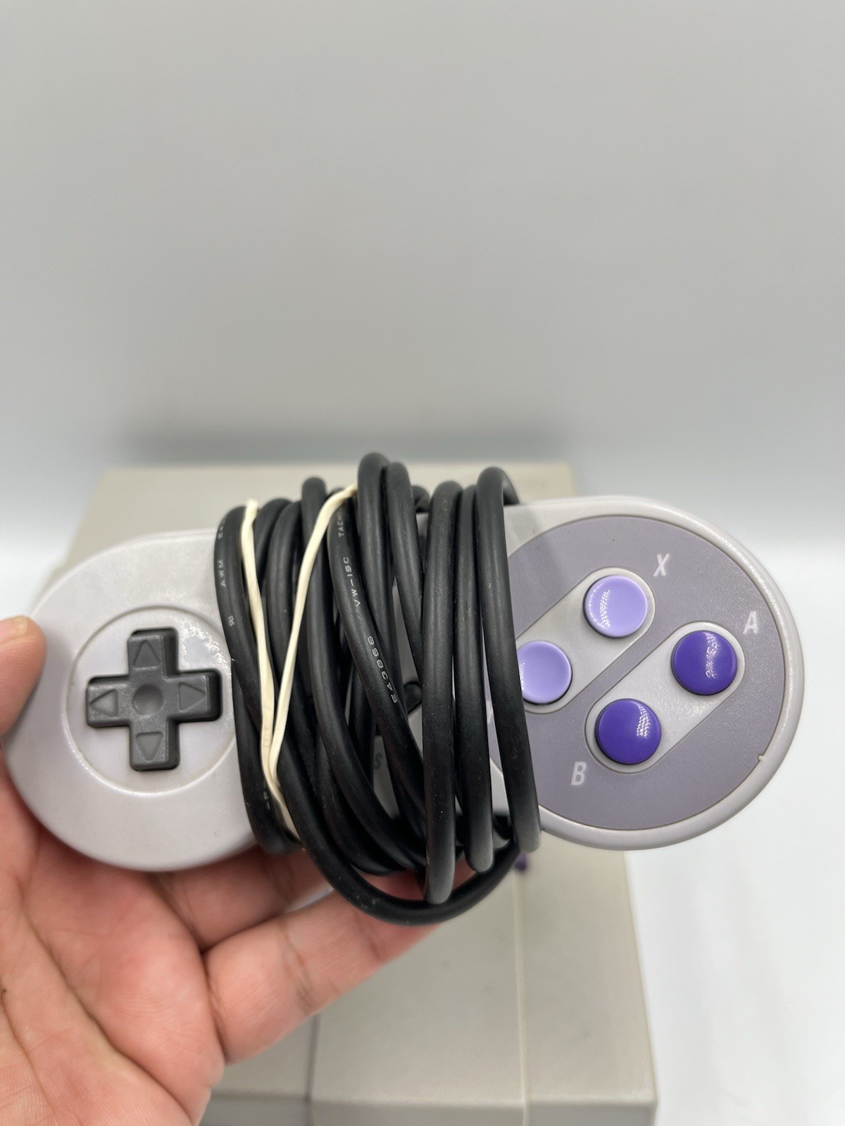 Super Nintendo Entertainment System SNES Console OEM Controller + Cords TESTED