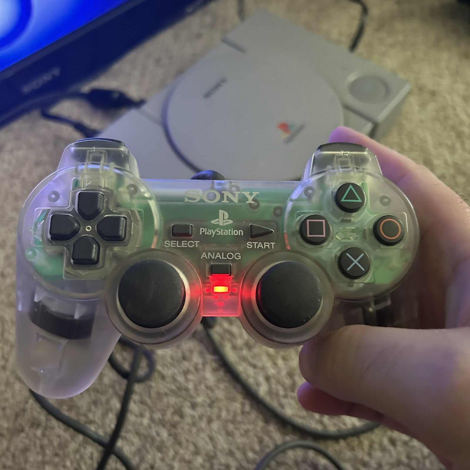 Sony PS1 PlayStation Console 2 Controllers Ready 2 Rumble Golden Tee Golf Tested