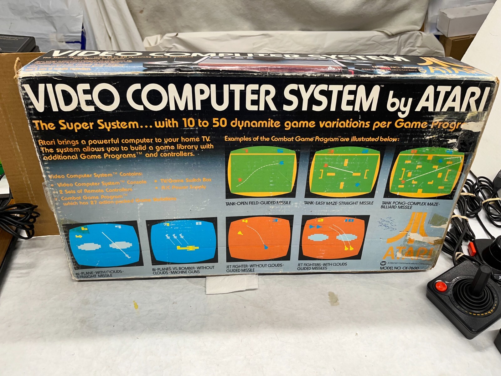 1977 ATARI VCS Launch Console System Heavy Sixer Original Box + CX-10 Gatefold