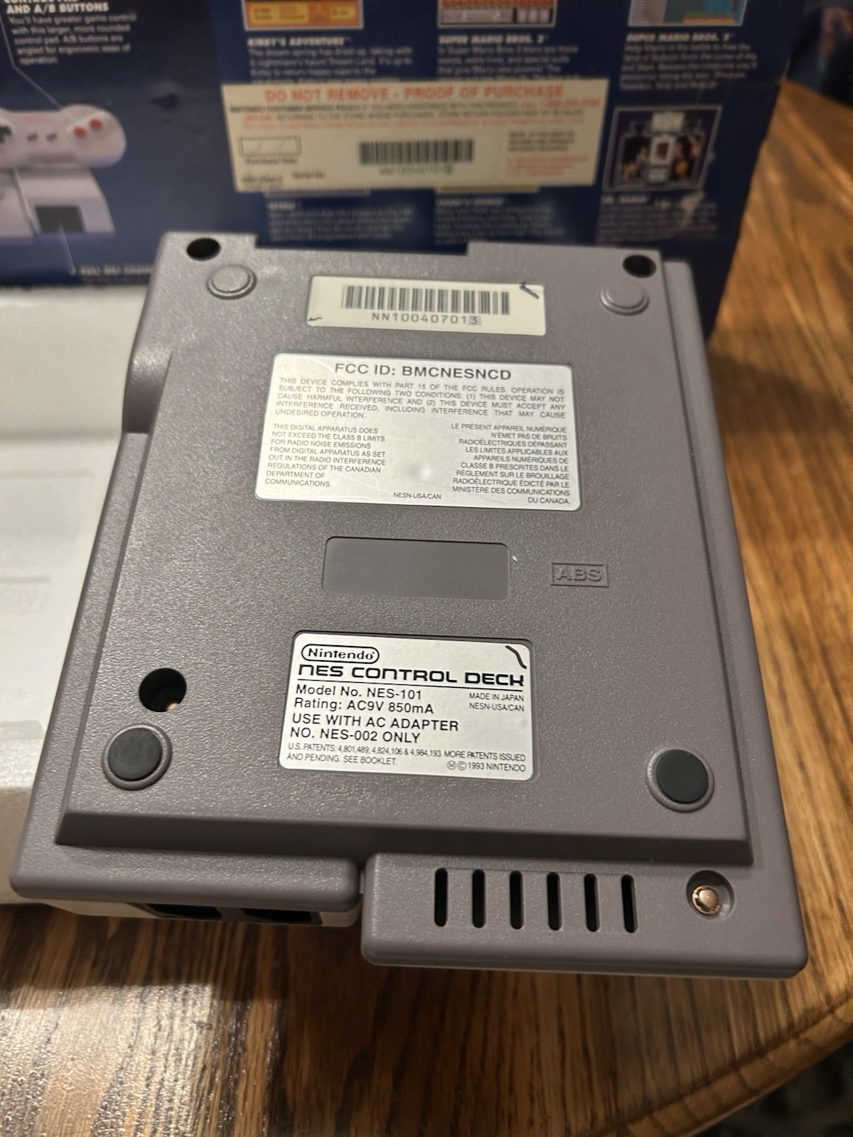 Nintendo Entertainment System NES-101 Top Loader Boxed Matching Serial Read