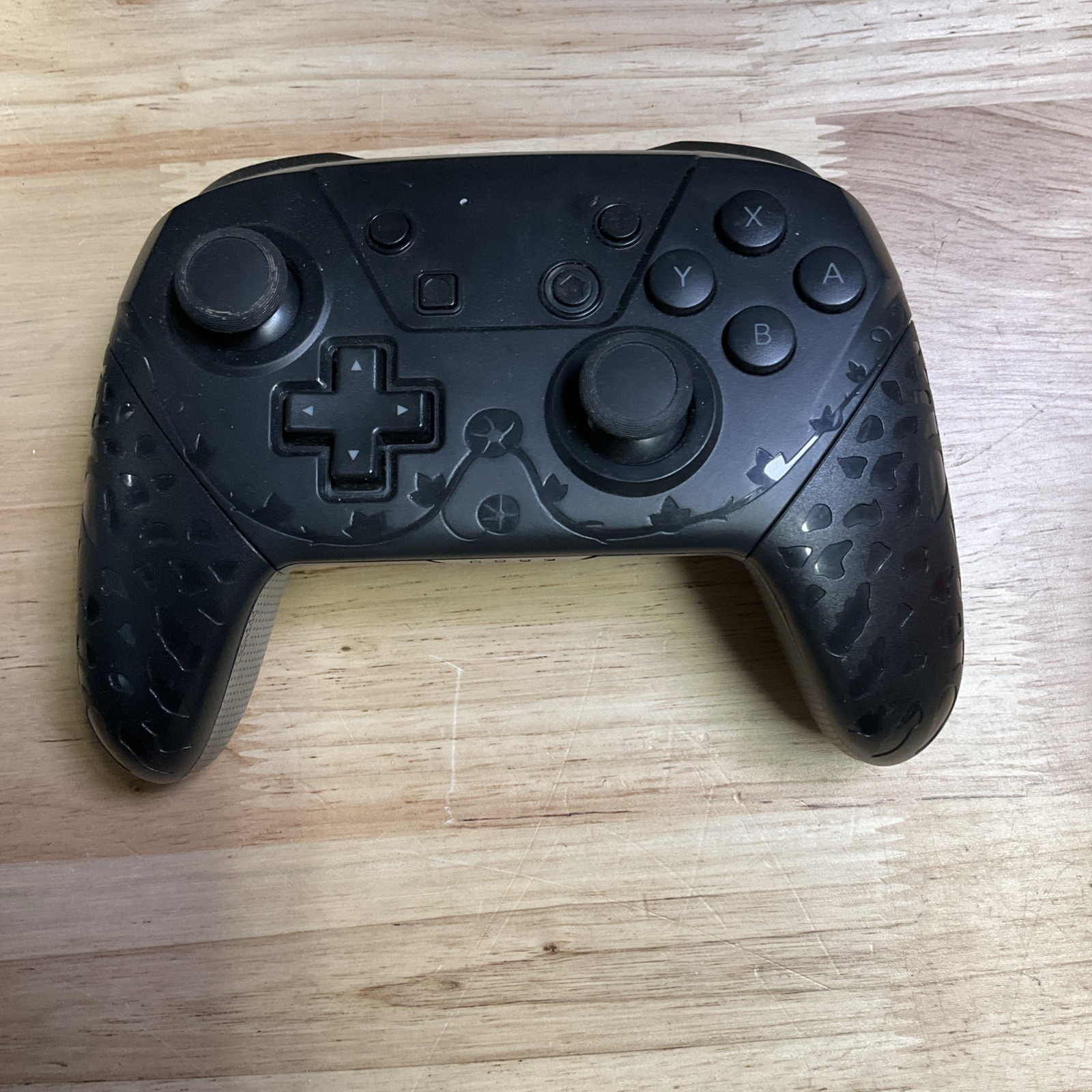 Wireless Pro Controller Nintendo Switch Black Textured Grip Motion Gamepad P/R