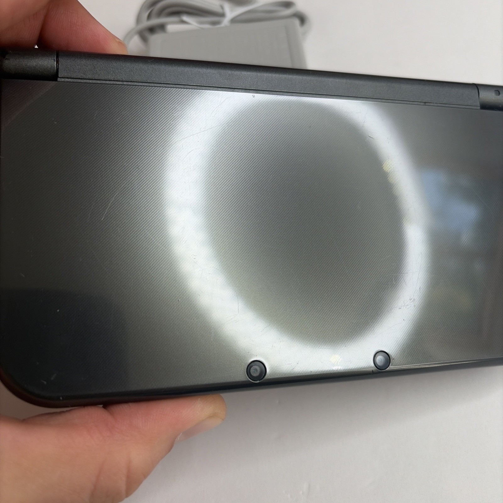 NICE! New Nintendo 3DS XL Gray Black Console Top IPS Charger Stylus US Version