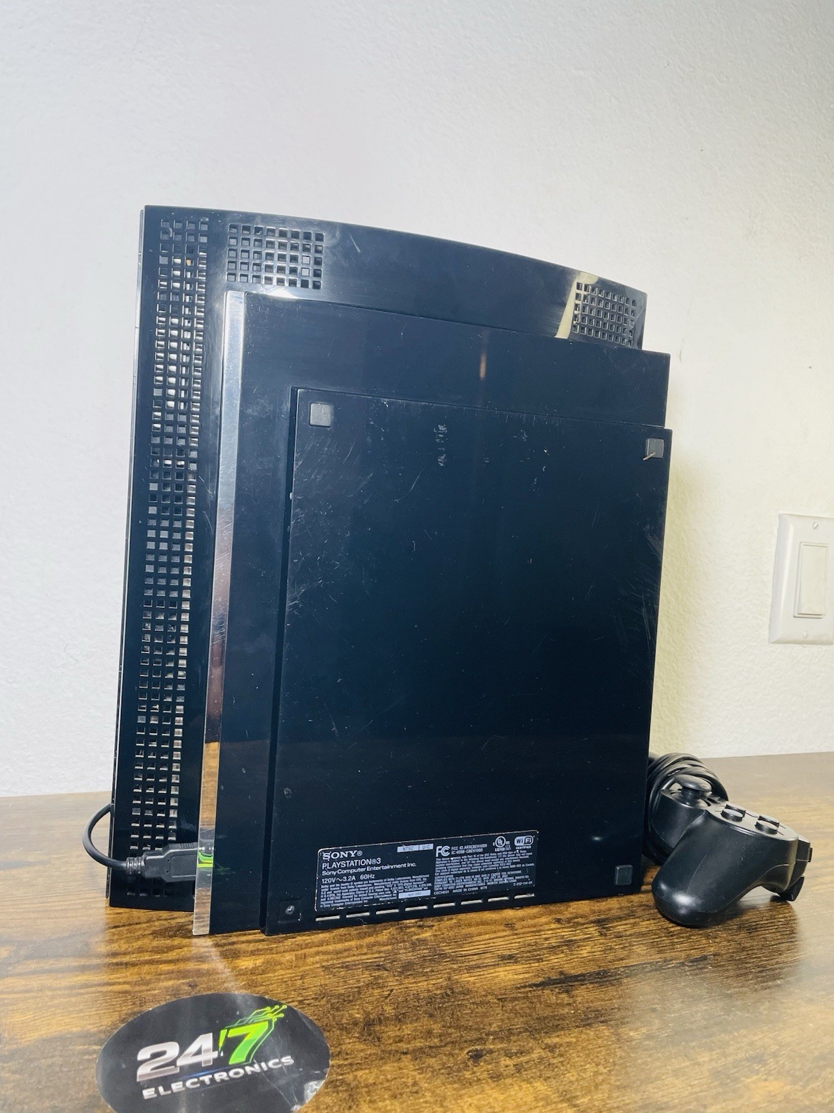 Sony PlayStation 3 PS3 Black Backwards Compatible 1080p HDMI YLOD FOR PARTS READ