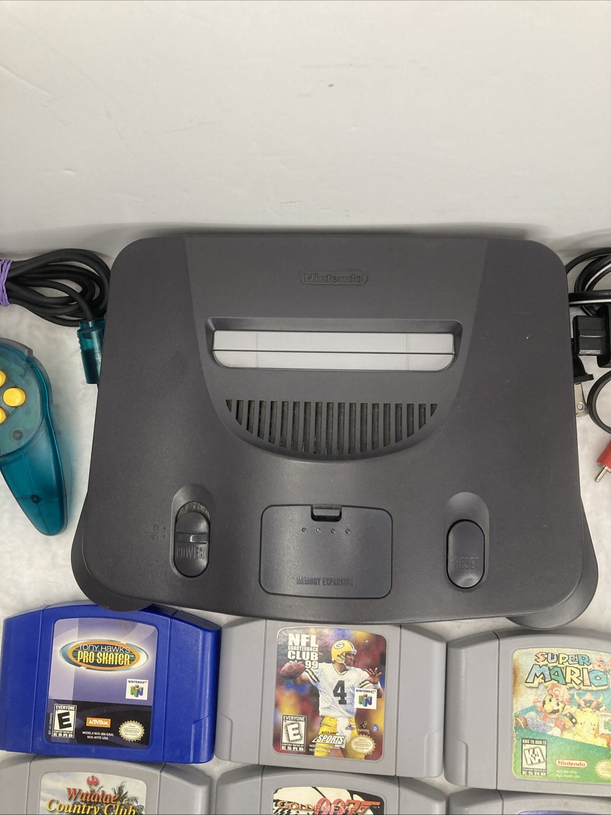 Nintendo N64 Console System Bundle W Controller Cable And 6 Games Tested Works