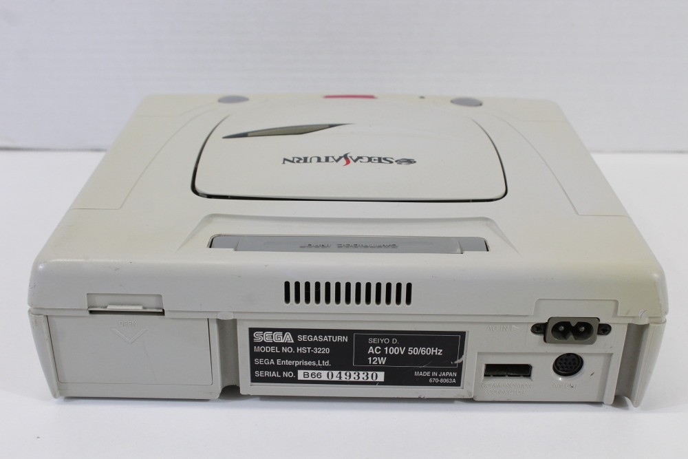 SEGA Saturn White Console Controller x2 AC AV HST-3220 SS JP Japan WORKING #5