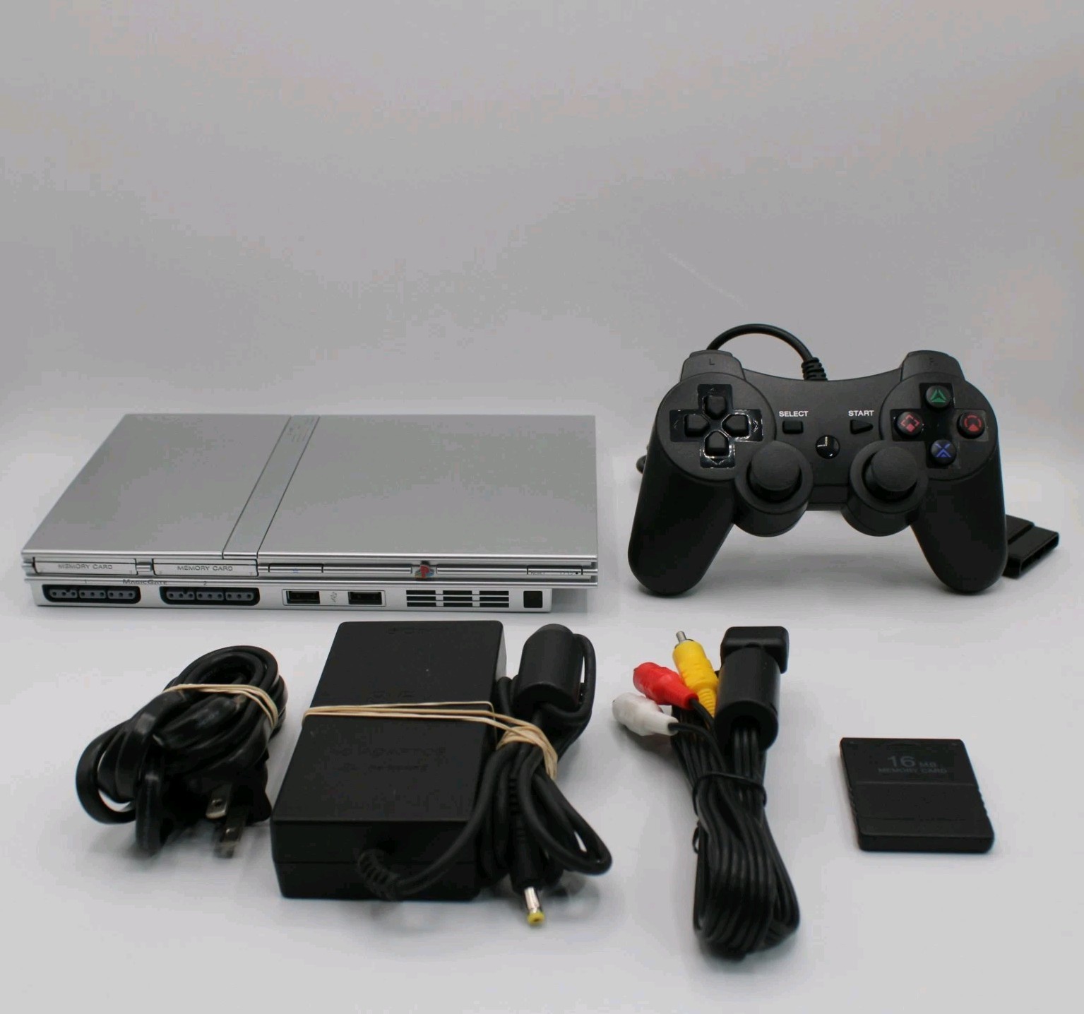 *Refurbished* Sony PlayStation 2 Slim Silver Console Controller – 1 Yr Warranty!