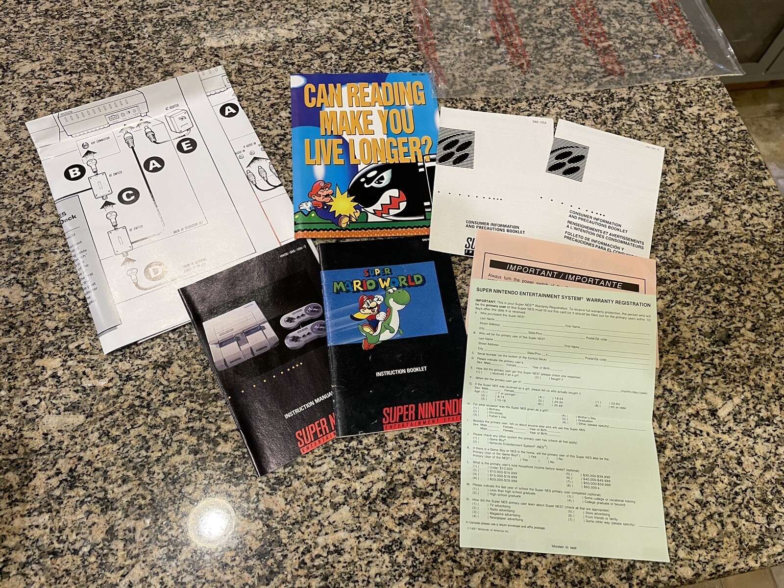 Super Nintendo Super Set Complete in Box w/ Super Mario World – SNES Console CIB