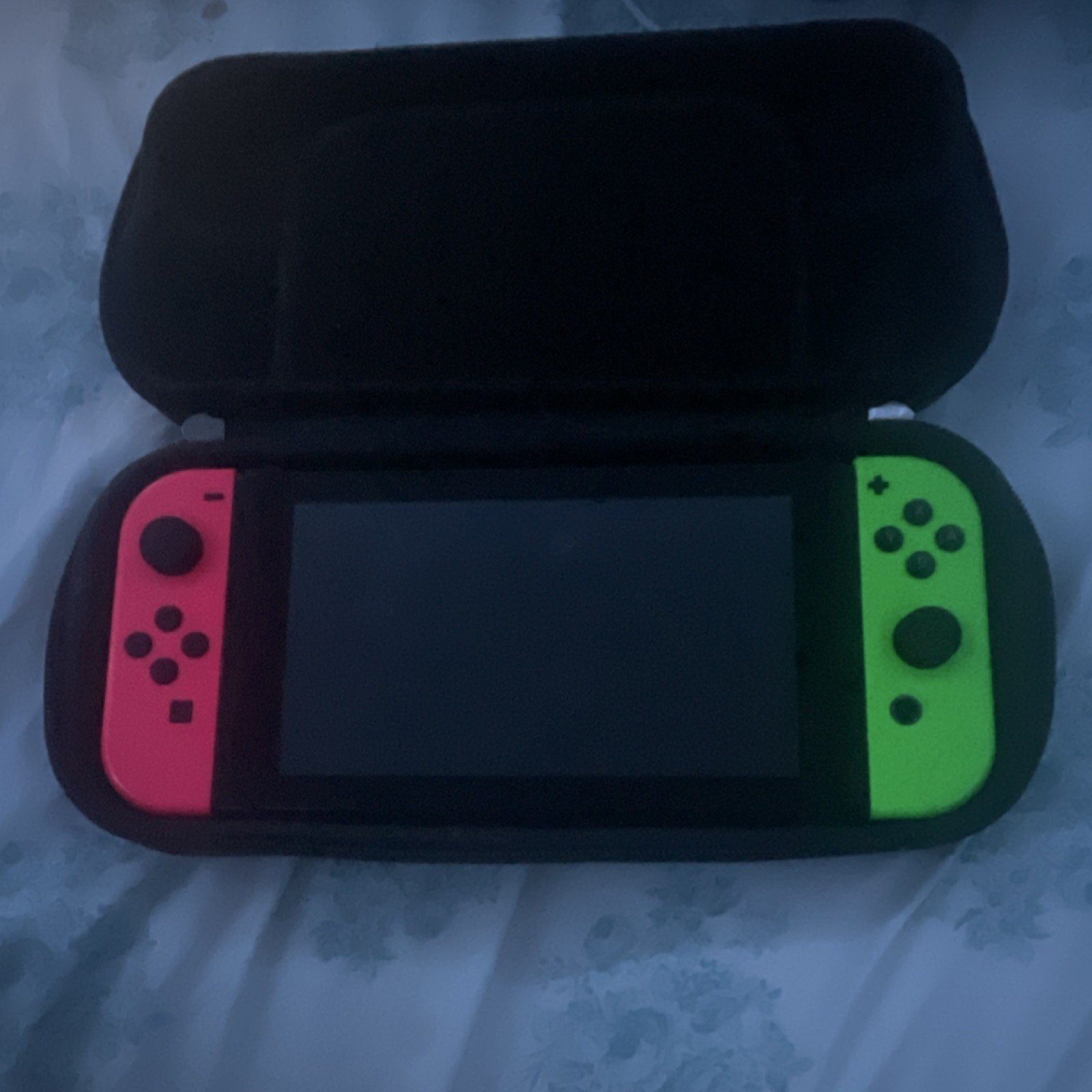 Nintendo Switch Console Black with Neon Red & Neon Green Joy-Con Handheld System