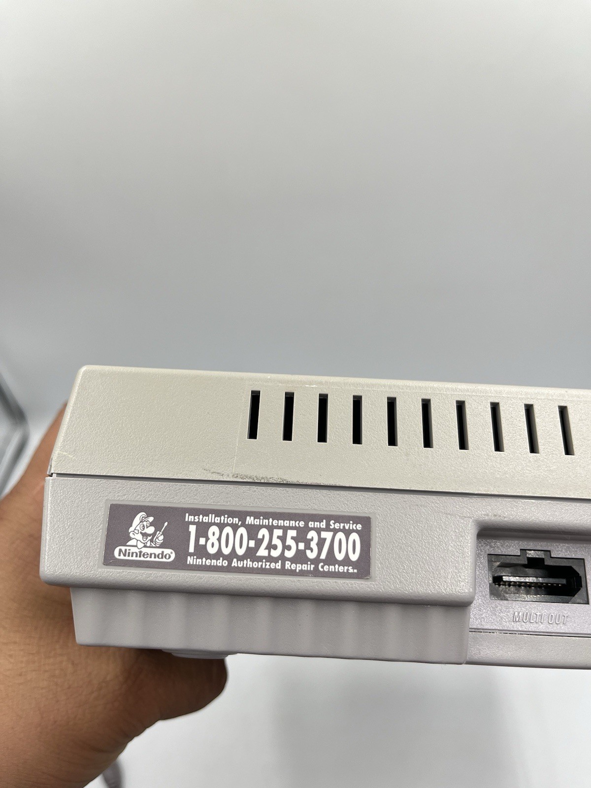 Super Nintendo Entertainment System SNES Console OEM Controller + Cords TESTED