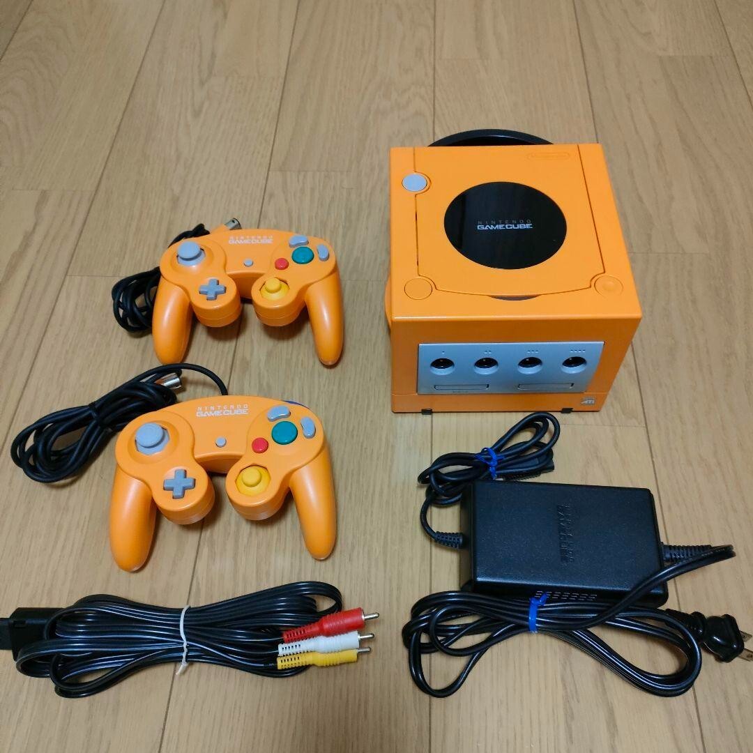 Nintendo Gamecube Console Only Orange w/controller Japan Import Tested working